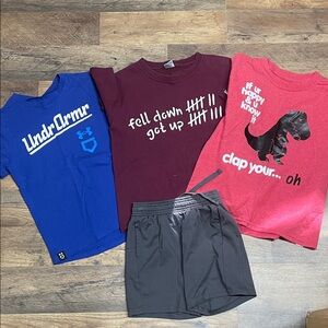 New Mix Maroon and Red Kids Tees Set